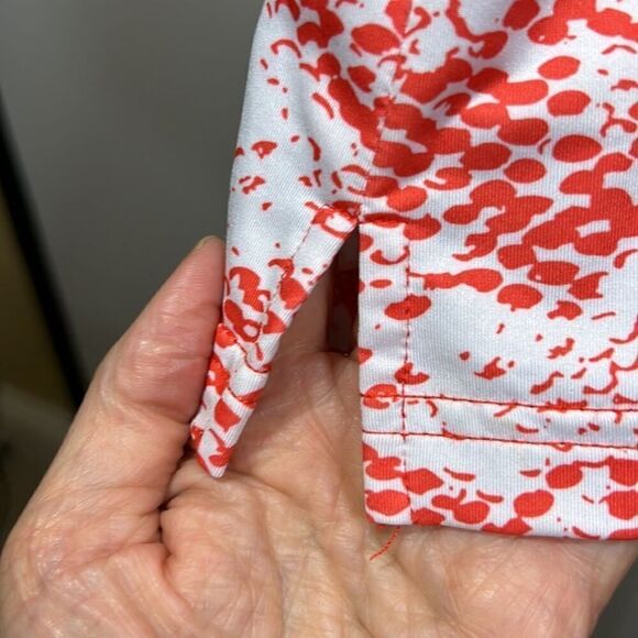 NVO Sport Women’s Short Sleeve Golf/Athletic Polo Shirt Orange/White Size Small - Picture 4 of 9